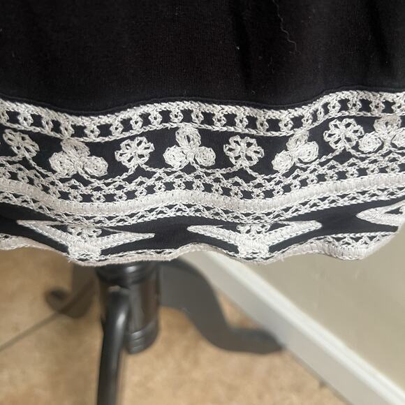 I.N.C International Concepts Embroidered Jersey Dress Knee Length Size Large BLK - Picture 11 of 11